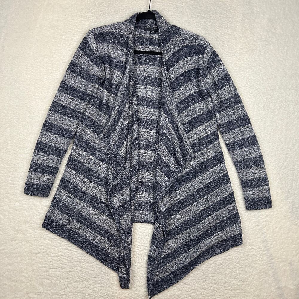 Barefoot Dreams CozyChic Lite Calypso Wrap S/M Blue Stripe Cozy Lounge Wear *TF